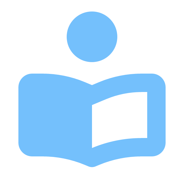 open book with reader